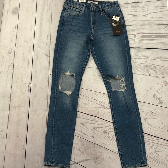 LEVI'S 721 26x30 High Rise Skinny Ripped Jeans - Picture 1 of 10